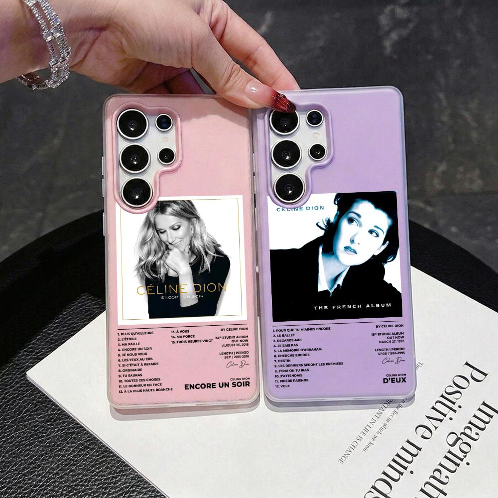 Phone Cases With Card Holder - เคสโทรศัพท์นักร้อง C-Celine D-Dion แบบ 2-in-1 แยกส่วนได้