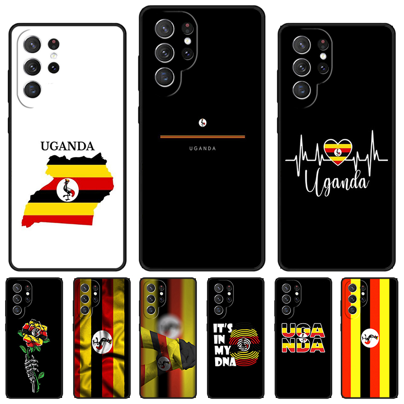 Phone Cases Uganda - เคสโทรศัพท์ลายธงชาติยูกันดา สำหรับ Samsung Galaxy S24 S25