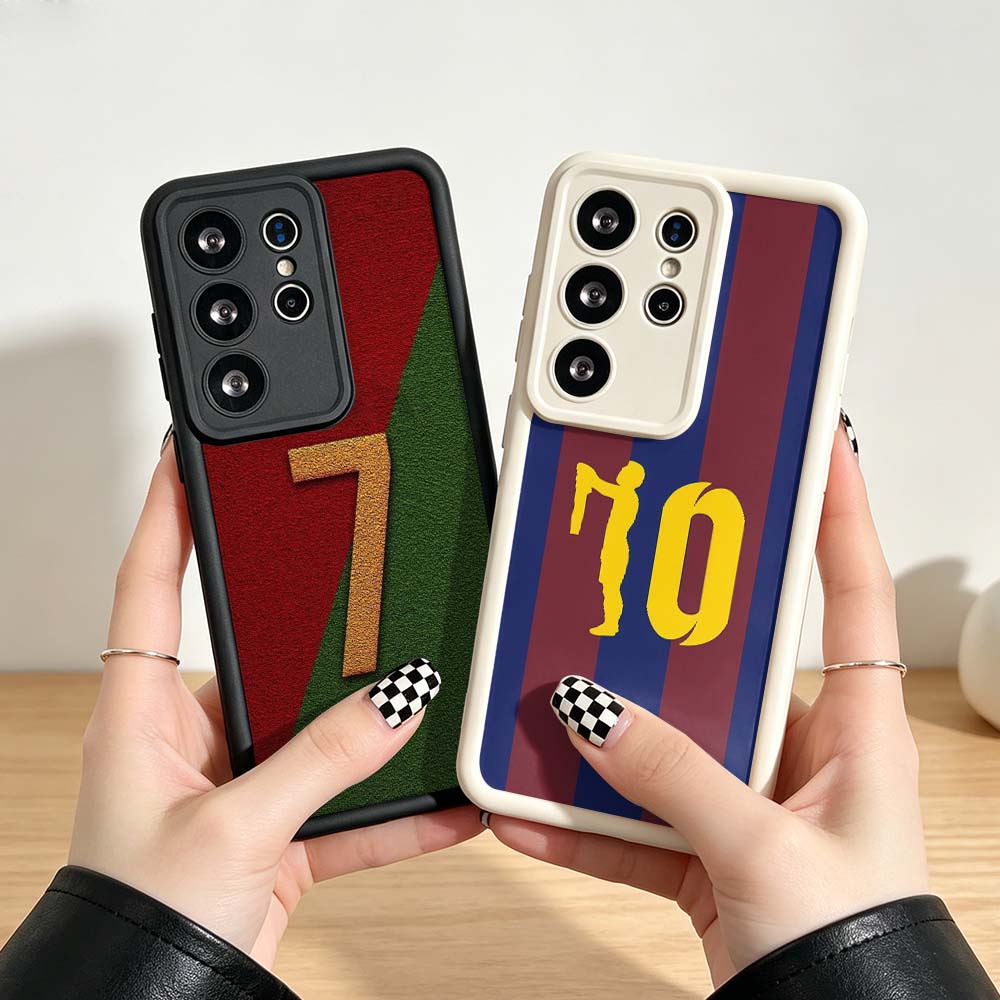 Phone Cases Jersey - เคสโทรศัพท์ลายเสื้อนักฟุตบอลหมายเลข 7 10 สำหรับ Samsung Galaxy