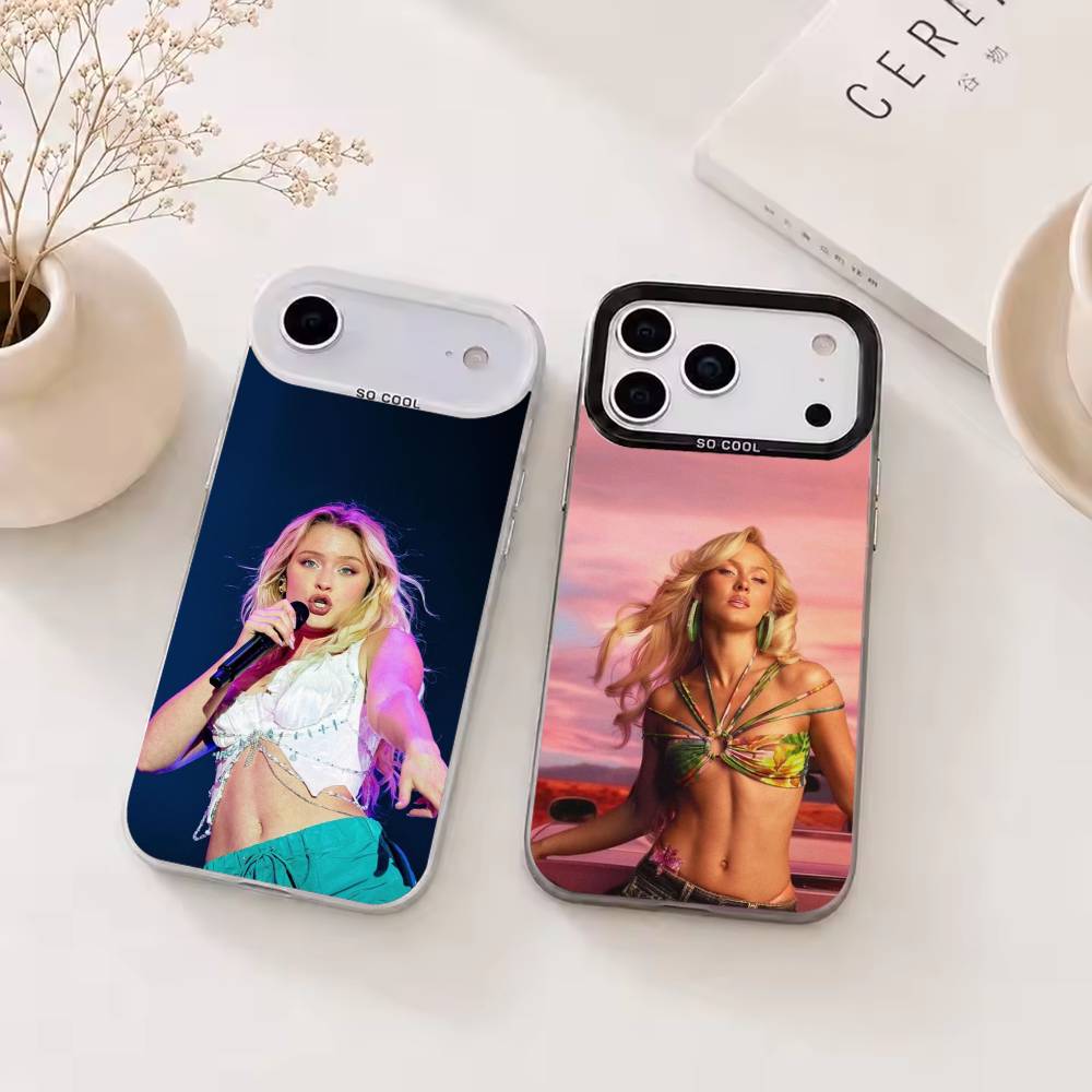 Phone Cases Zara - เคสโทรศัพท์สีเงินลายซินเกอร์ Z-Zara Larsson Venus สำหรับ iPhone