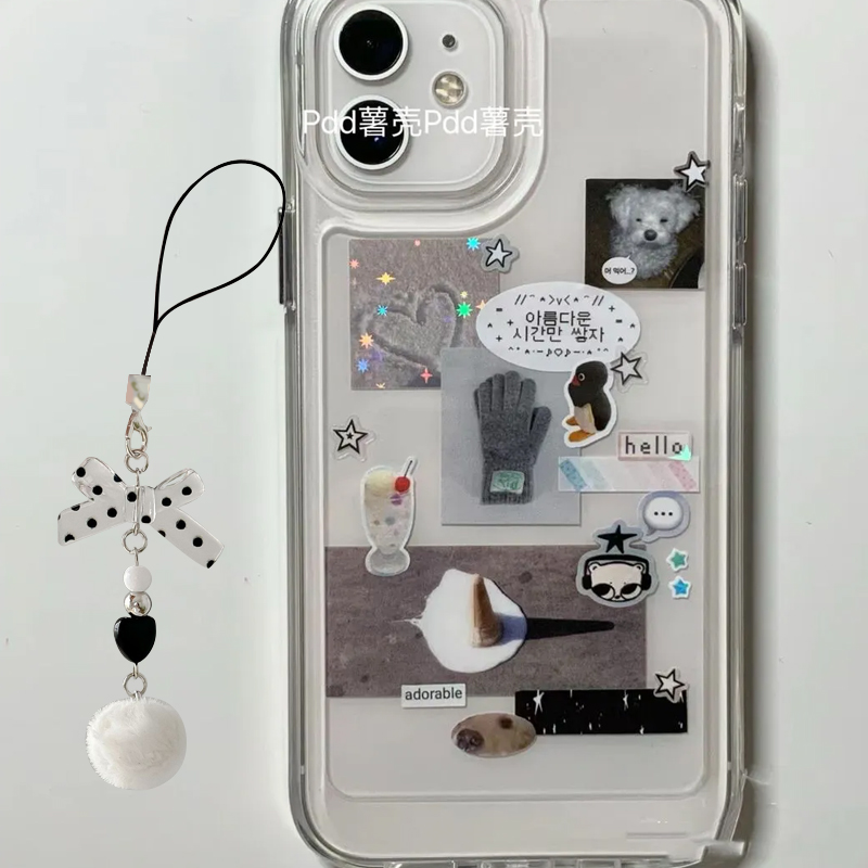 Phone Cases Korea - เคสโทรศัพท์ลายเพนกวินสุนัขสไตล์เกาหลีเรียบง่าย สำหรับ iPhone 17 16 E