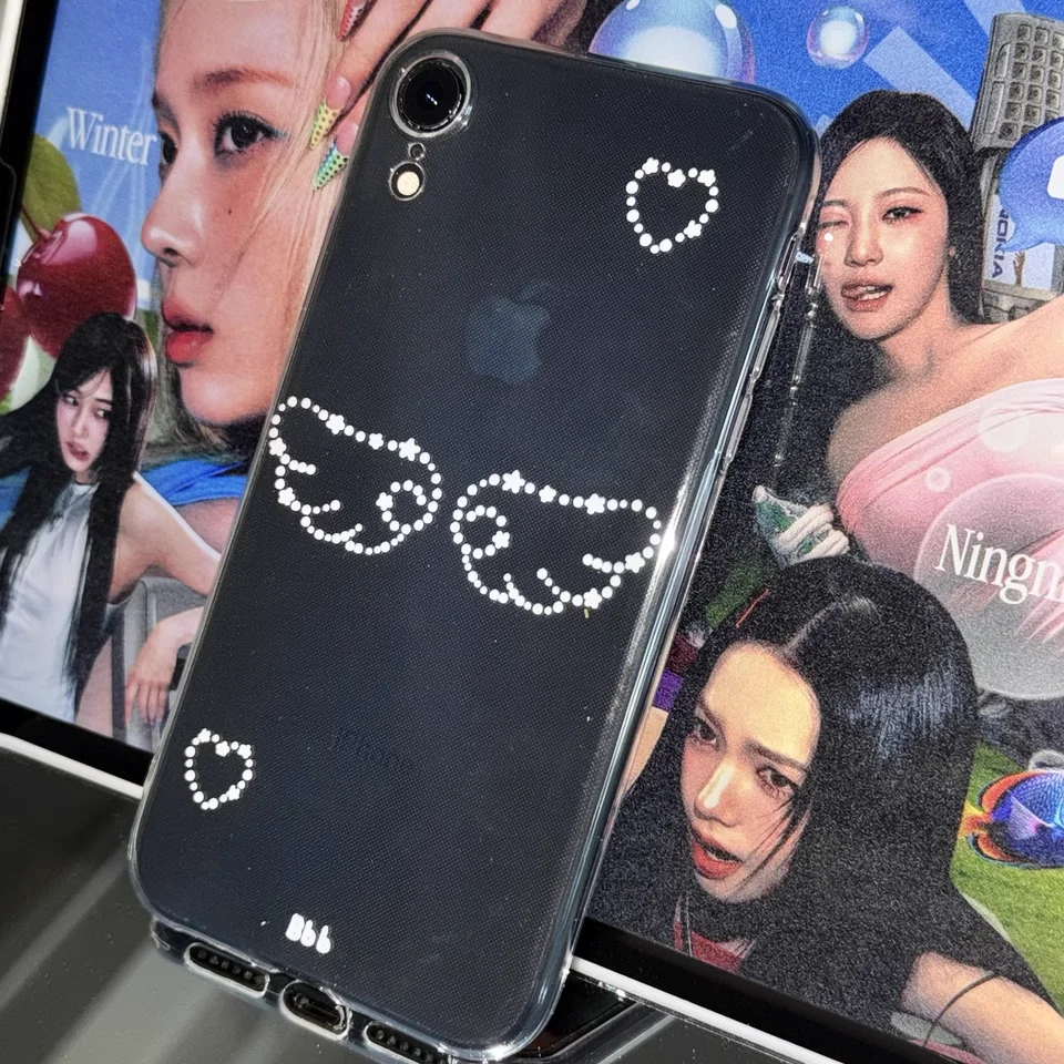 Phone Cases Korea - แฟชั่นน่ารักInsเกาหลีAngel Wings Love HeartสําหรับiPhone 16 15