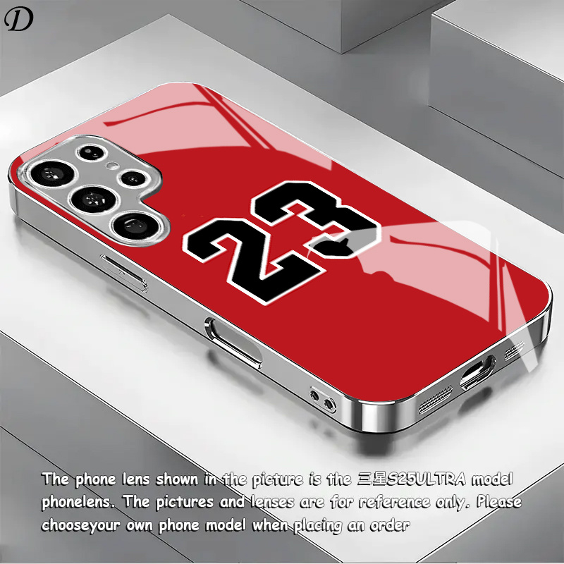 Phone Cases Jersey - หมายเลขแดง เคสโทรศัพท์ลายเจอร์ซีย์ 23 แบบ ชุบเงิน สำหรับ