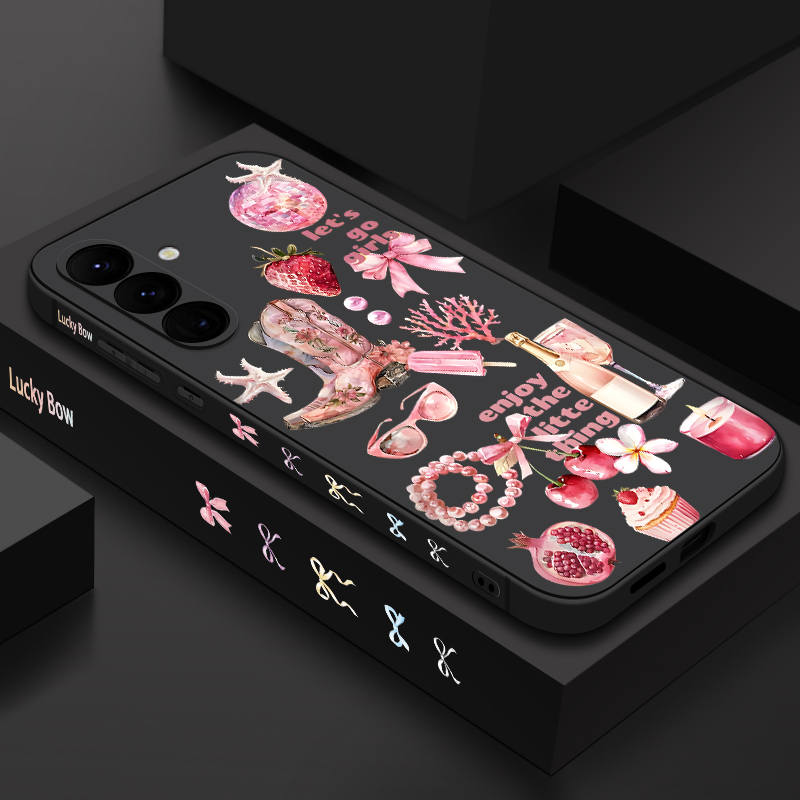 Phone Cases Galaxy A17 - เคสโทรศัพท์ลายสตรอว์เบอร์รี่เชอร์รี่ สำหรับ Samsung Galaxy A57 A17