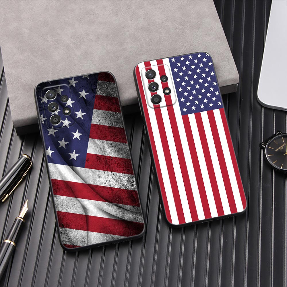 Phone Cases Usa - American USA Flag Five-pointed StarสําหรับSamsung Galaxy