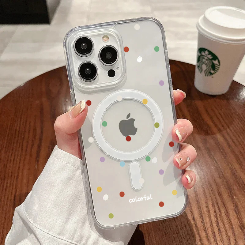 Phone Cases Korea - เคสโทรศัพท์ลายจุดสีสันสไตล์เกาหลี INS สำหรับ iPhone 17 Pro