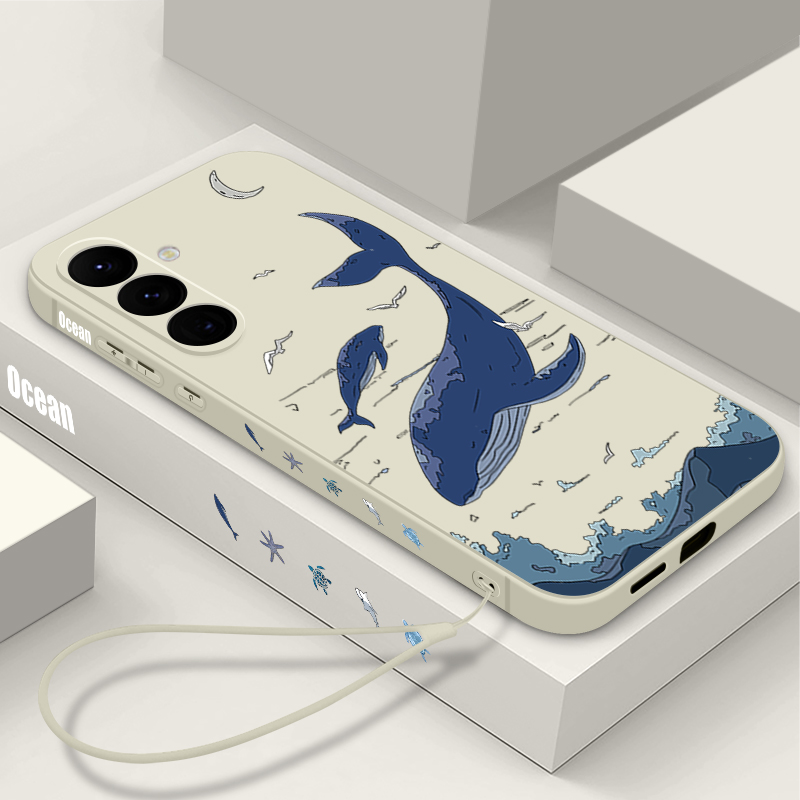 Phone Cases Galaxy A17 - เคสโทรศัพท์ลายปลาวาฬ สำหรับ Samsung Galaxy S26 S25
