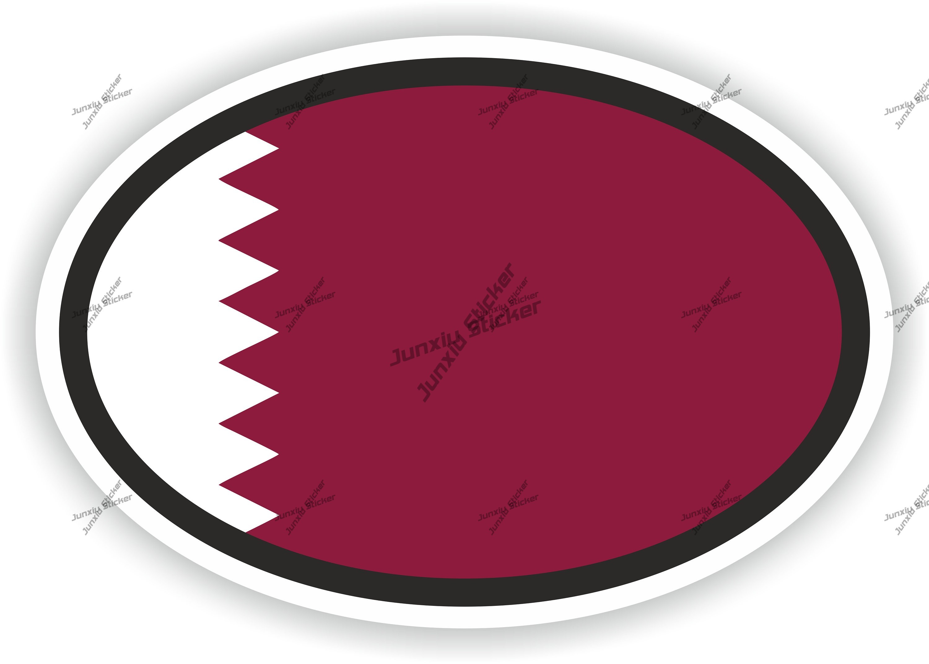 Phone Cases Qatar - สติกเกอร์รูปวงรีลายธงชาติกาตาร์ สติกเกอร์ตกแต่งแบบใหม่ สไตล์ JDM สติกเกอร์สร้างสรรค์ เคสโทรศัพท์สุดเทรนดี้