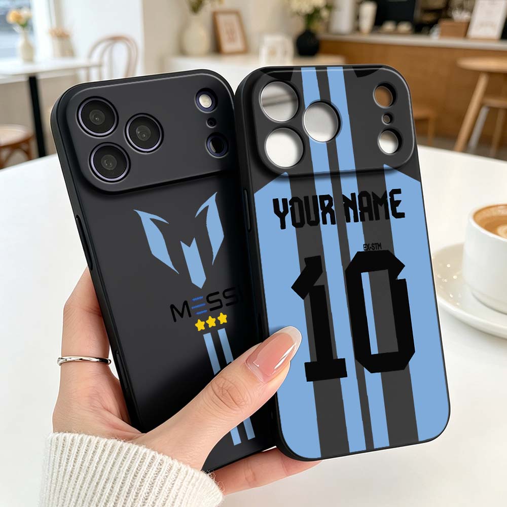 Phone Cases Jersey - เคสโทรศัพท์มือถือสีดำแบบนิ่มลายเสื้อฟุตบอลหมายเลขสิบ สำหรับ Apple iPhone 17 Air