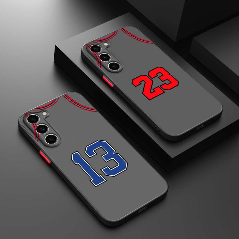 Phone Cases Jersey - เคสโทรศัพท์ลายหมายเลขเสื้อแข่งหมายเลข 23 สำหรับ Samsung Galaxy A73