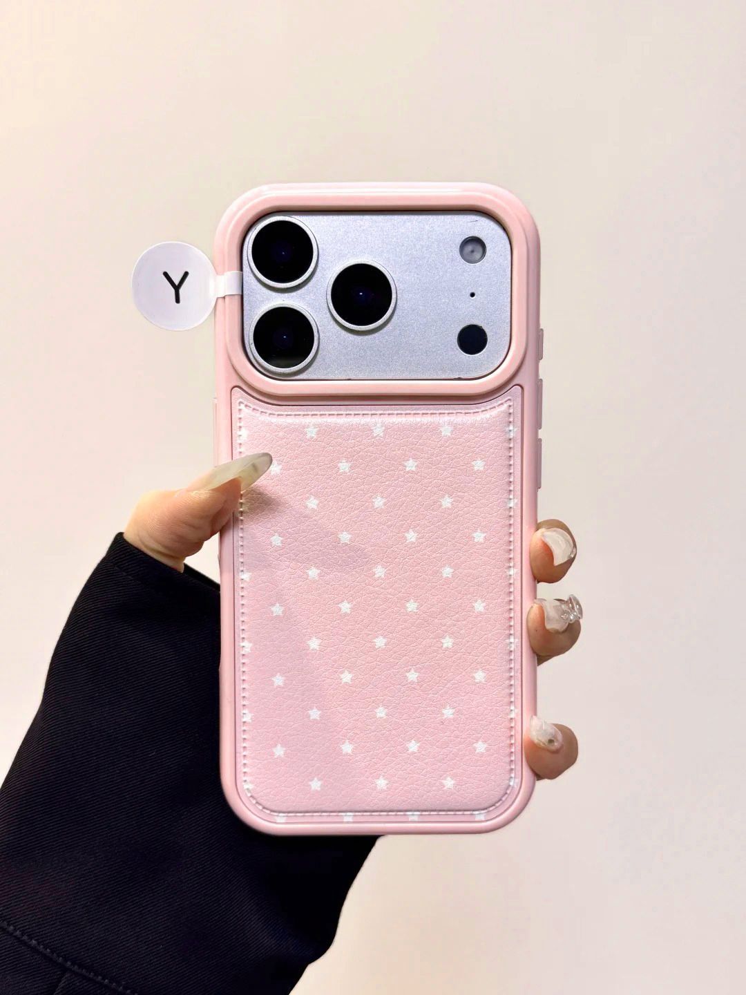 Phone Cases Korea - เคสโทรศัพท์หนังลายดาวสีชมพูหวานสไตล์เกาหลี INS แฟชั่นใหม่ ป้องกันการกระแทก สำหรับ iPhone
