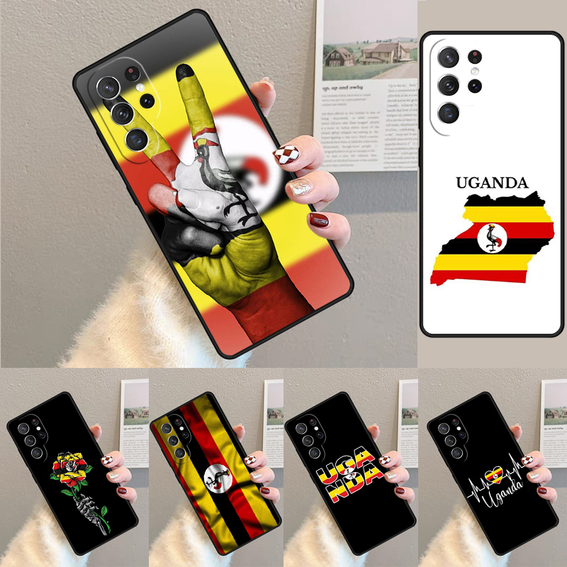 Phone Cases Uganda - เคสโทรศัพท์ TPU ลายธงชาติยูกันดา สำหรับ Samsung Galaxy