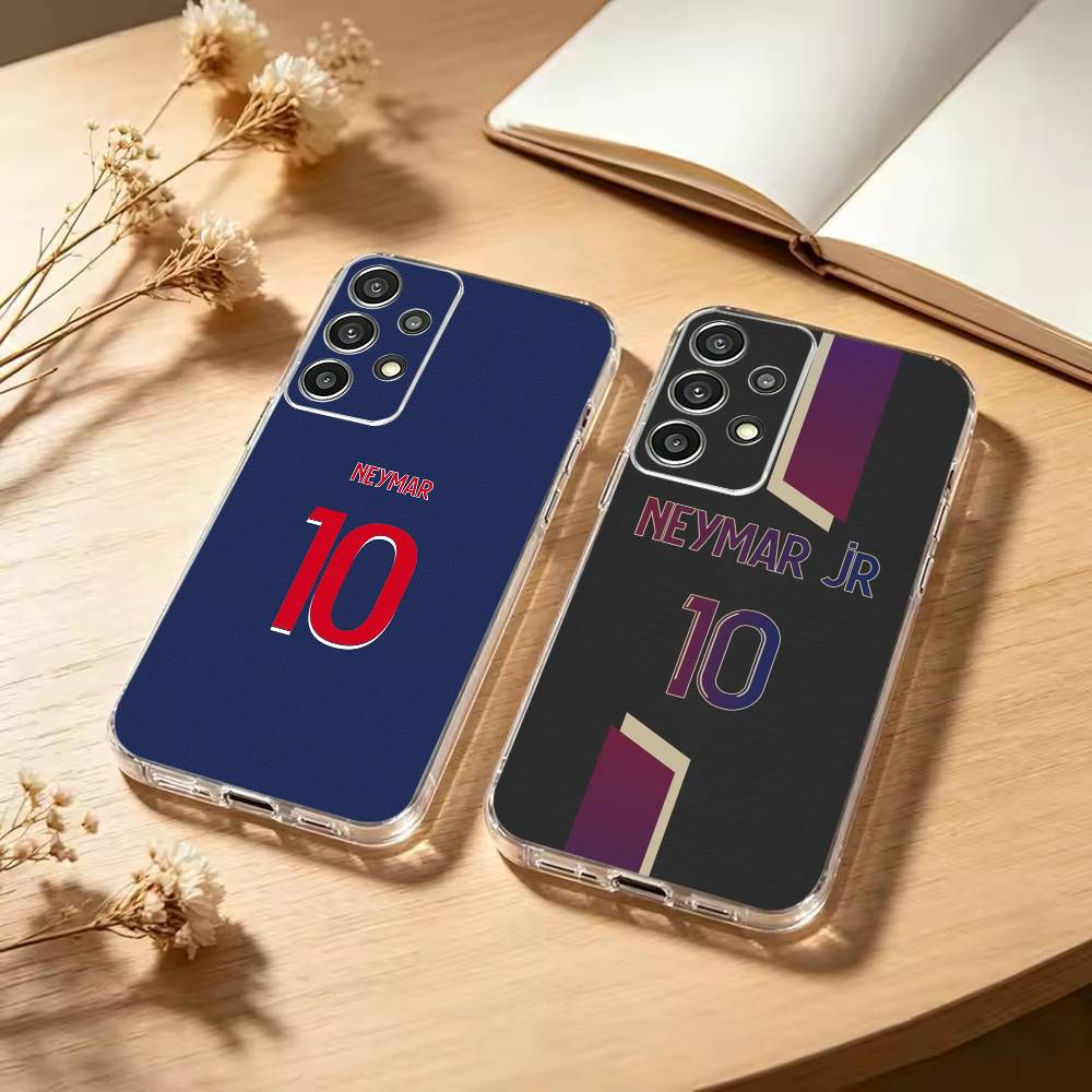 Phone Cases Jersey - เคสโทรศัพท์ลายเสื้อแข่ง N-Neymar No-10 ที่เป็นที่ชื่นชอบของแฟนๆ สำหรับเคสใสแบบนิ่ม Samsung