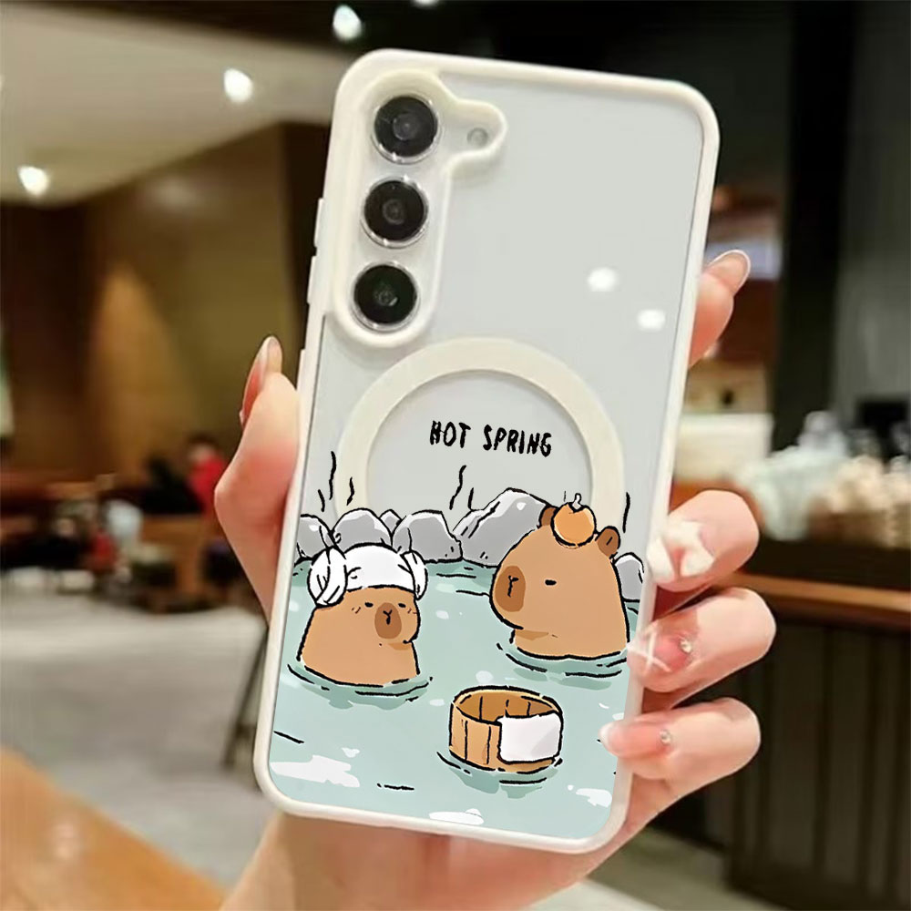 Phone Cases Galaxy S26 Ultra - เคสโทรศัพท์แม่เหล็กใสลายคาปิบารา สำหรับ Samsung Galaxy S26 S25