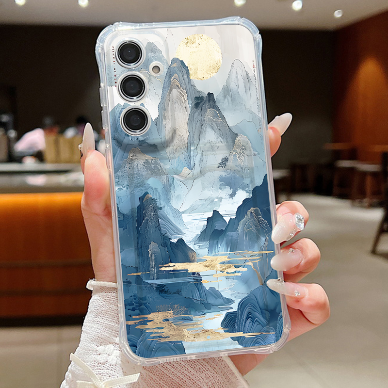 Phone Cases With Card Holder - เคสโทรศัพท์ลายภูเขาสำหรับ Samsung Galaxy S25 FE S26
