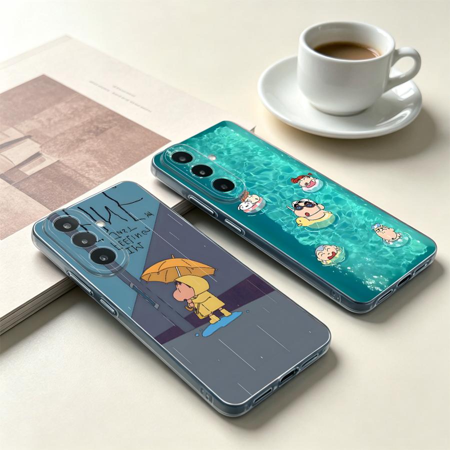Phone Cases Samsung A14 - เคสโทรศัพท์ลายเด็กชายกับร่มสีเหลืองสำหรับ Samsung Galaxy A14 A16 A52
