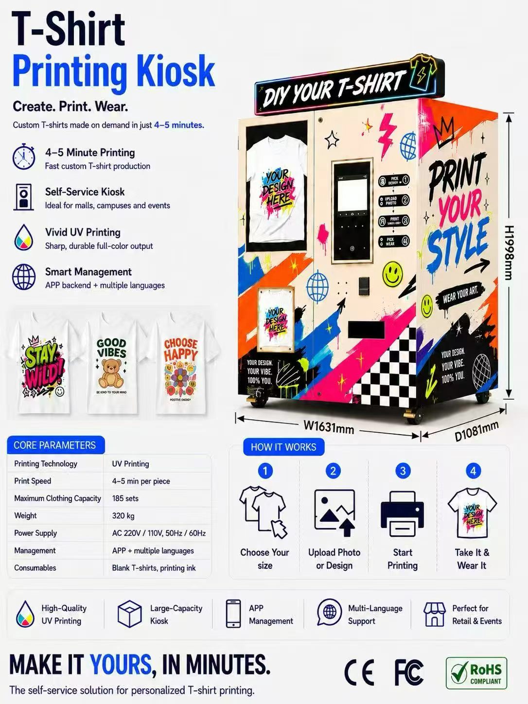 เครื่องพิมพ์ยูวีแบบแท่นราบ เคร - Phone Cases Vending Machine บทวิจารณ์และราคา