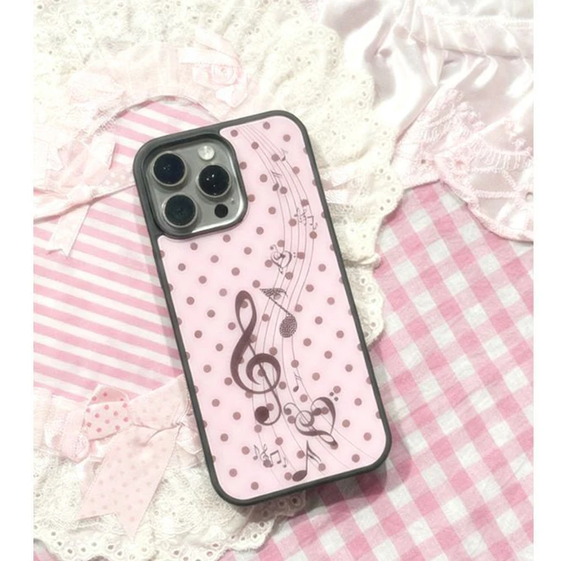 เคสโทรศัพท์ลายจุดสีชมพู-น้ำตาล - Phone Cases Korea บทวิจารณ์และราคา