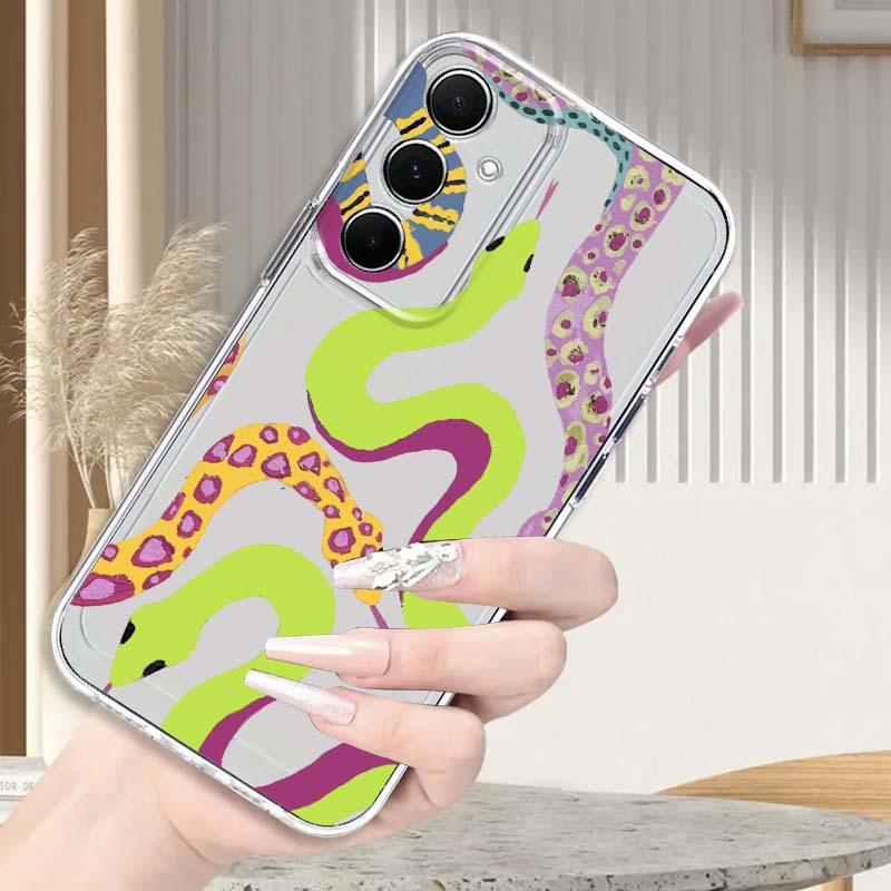 เคสโทรศัพท์ใส TPU ลายงูหลากสีส - Phone Cases Samsung A14 บทวิจารณ์และราคา