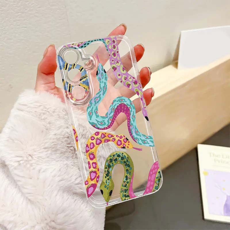 เคสโทรศัพท์ใส TPU ลายงูหลากสีส - Phone Cases Samsung A14 บทวิจารณ์และราคา