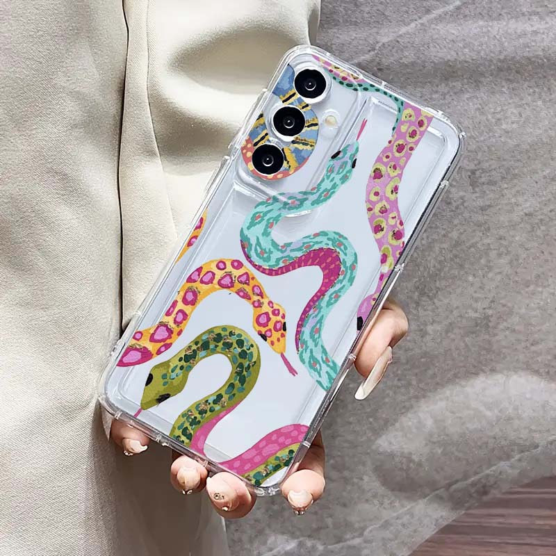 เคสโทรศัพท์ใส TPU ลายงูหลากสีส - Phone Cases Samsung A14 บทวิจารณ์และราคา