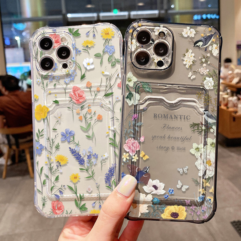 เคสโทรศัพท์ลายดอกไม้ สำหรับ Sa - Phone Cases With Card Holder บทวิจารณ์และราคา