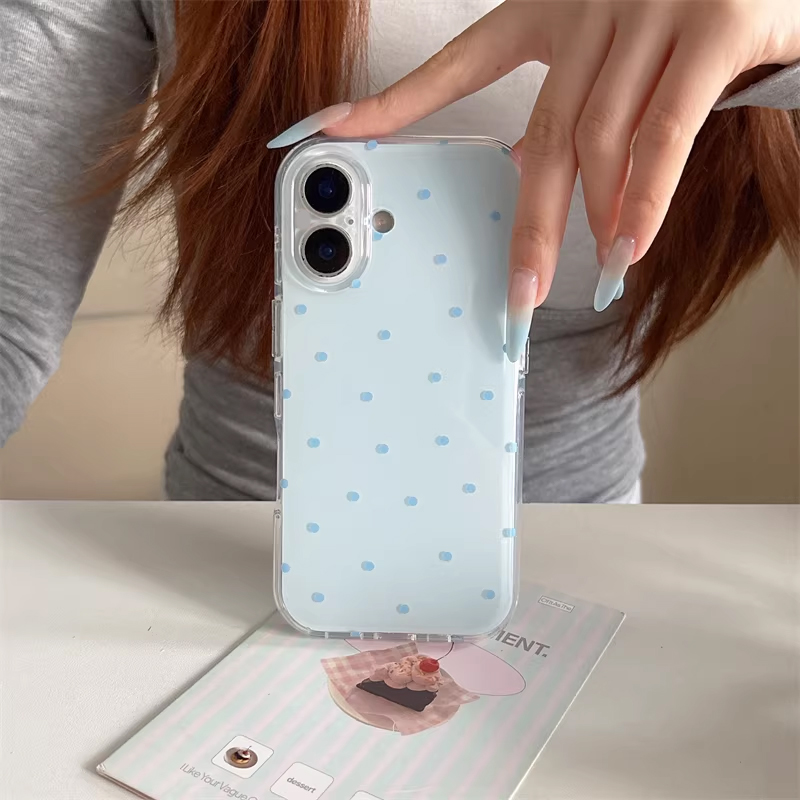 เคสโทรศัพท์ลายการ์ตูนจุดสีฟ้าช - Phone Cases Korea บทวิจารณ์และราคา