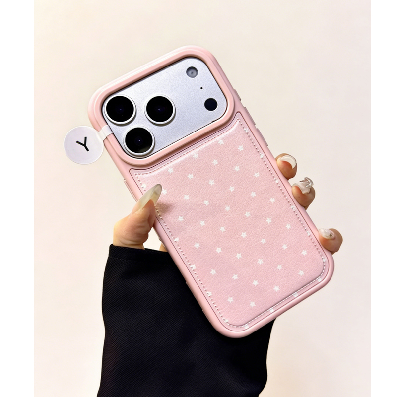 เคสโทรศัพท์หนังลายดาวสีชมพูหวา - Phone Cases Korea บทวิจารณ์และราคา