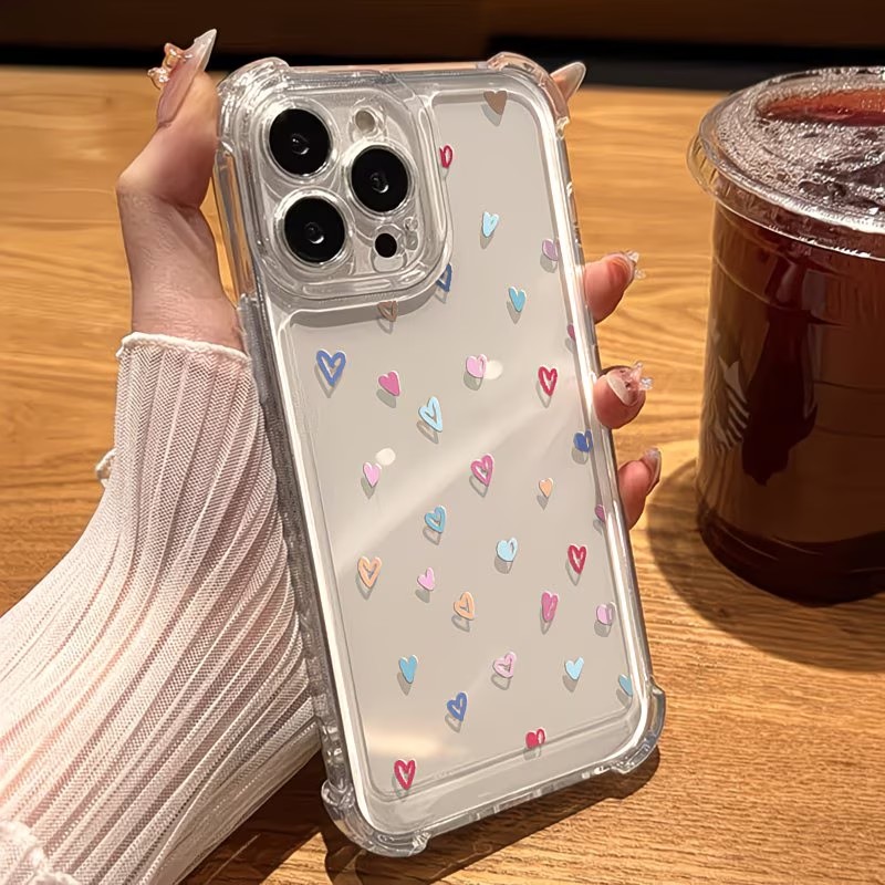 เคสโทรศัพท์ใสลายหัวใจหลากสี สำ - Phone Cases Xs บทวิจารณ์และราคา