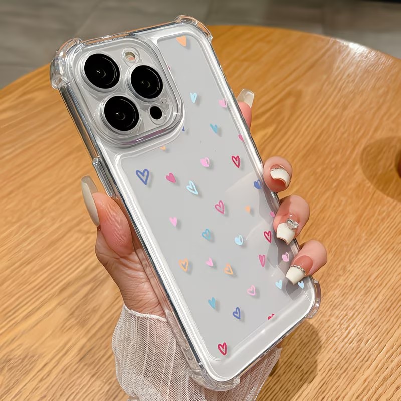 เคสโทรศัพท์ใสลายหัวใจหลากสี สำ - Phone Cases Xs บทวิจารณ์และราคา